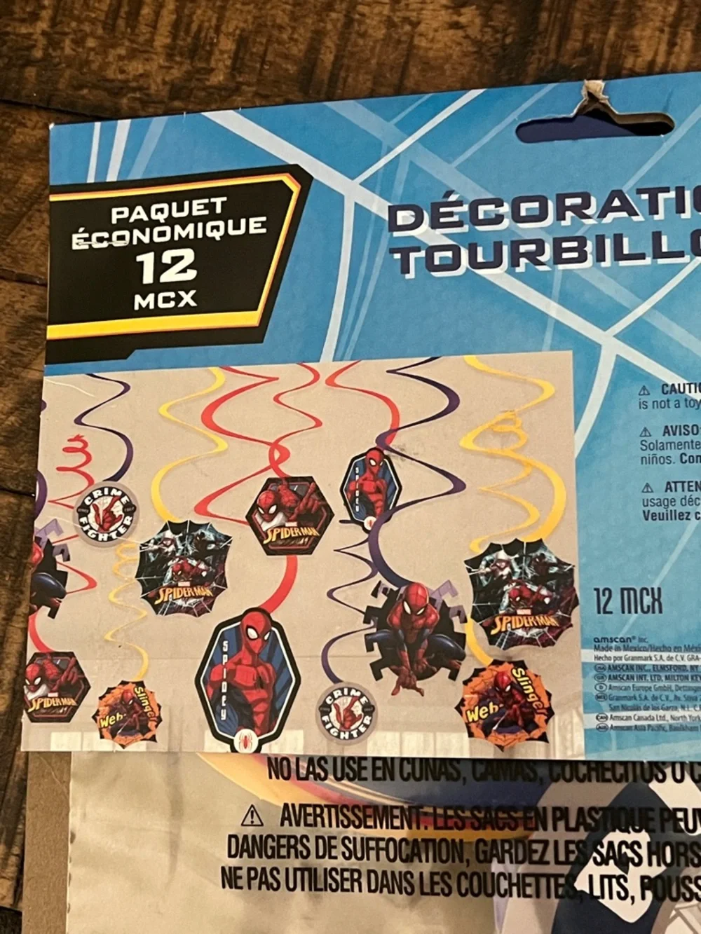 Marvel Spider-Man Party Swirl Decorations - Red, Blue